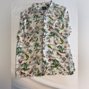 Caribbean Joe Multicolor Tropical Shirt 100% Rayon  size XXL
